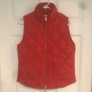 Red Jcrew puffer vest